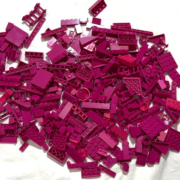12 oz of Fuchsia/Dark Pink LEGO of Bricks, Plates, Specialty Parts - Clean! - Picture 1 of 5